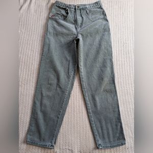 VTG Made In The Shade Green Jeans Women's Juniors 12 High Rise Tapered Cotton